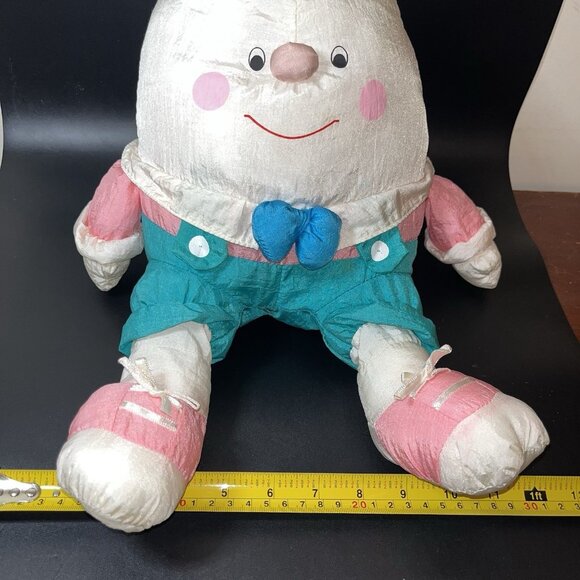 Department 56 Humpty Dumpty Egg Plush Parachute Stuffed STAINED & Paint Vintage - Picture 16 of 16